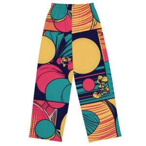 Unisex-Hose mit weiten Beinen und Allover-Druck
