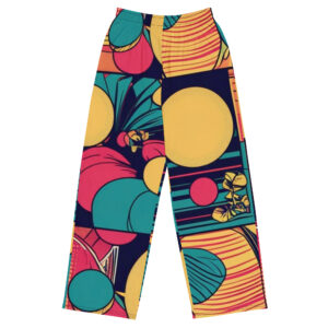 Unisex-Hose mit weiten Beinen und Allover-Druck